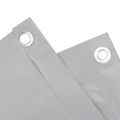 Параван за тераса, сив, 600x90 см, PVC