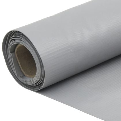 Параван за тераса, сив, 600x90 см, PVC