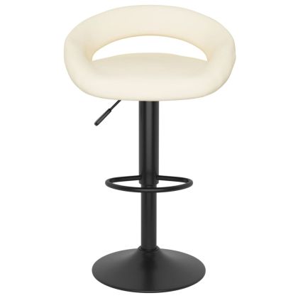 Бар табуретки, 2 бр, кремави, кадифе