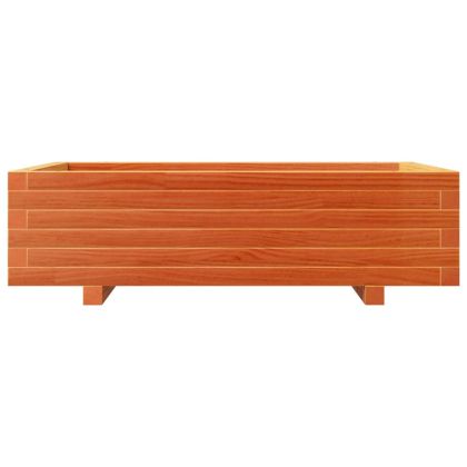 Градинска кашпа, восъчнокафява, 90x60x26,5 см, бор масив