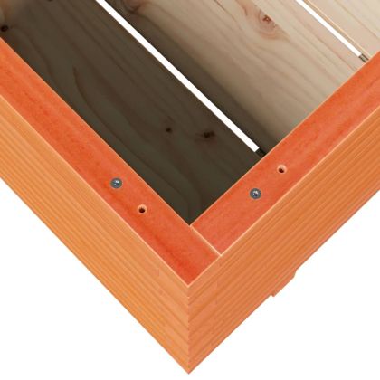 Градинска кашпа, восъчнокафява, 90x60x49,5 см, бор масив