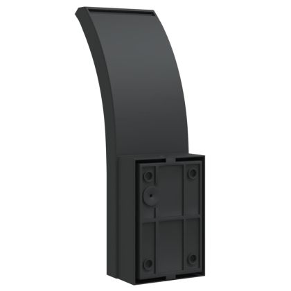 Външни LED стенни лампи със сензори, 2 бр, черен, лят алуминий