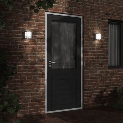 Външни стенни осветителни тела 2 бр сребрист неръждаема стомана