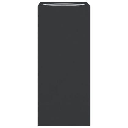 Външни стенни лампи, 2 бр, черен, лят алуминий