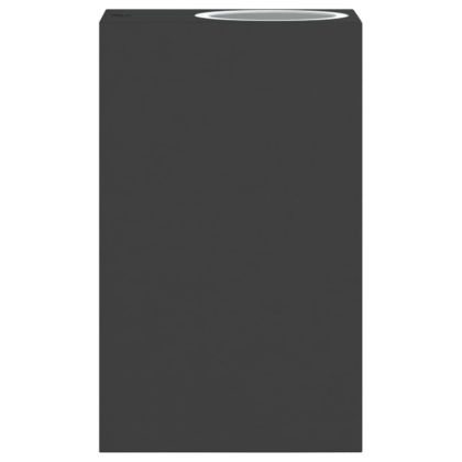 Външни стенни лампи, 2 бр, черен, лят алуминий