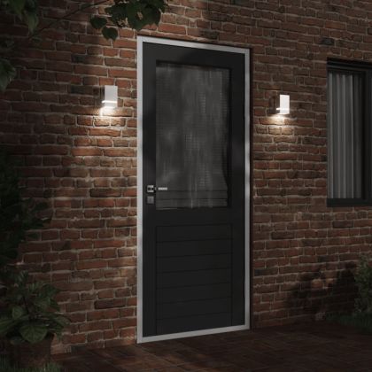 Външно стенно осветително тяло, сребрист, неръждаема стомана