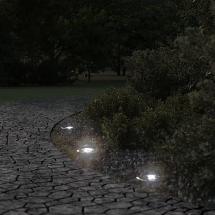 Наземна външна лампа, кръгла, черна, 10,5x10,5 см, лят алуминий