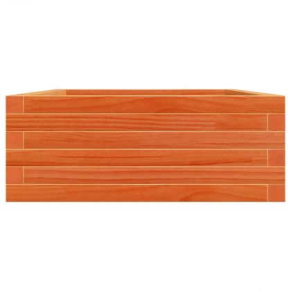 Градинска кашпа, восъчнокафява, 90x60x23 см, борово дърво масив