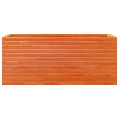 Градинска кашпа, восъчнокафяв, 110x40x45,5см борово дърво масив