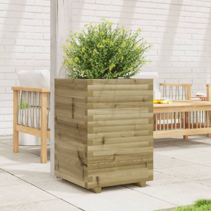 Градинска кашпа 50x50x72 см импрегниран бор