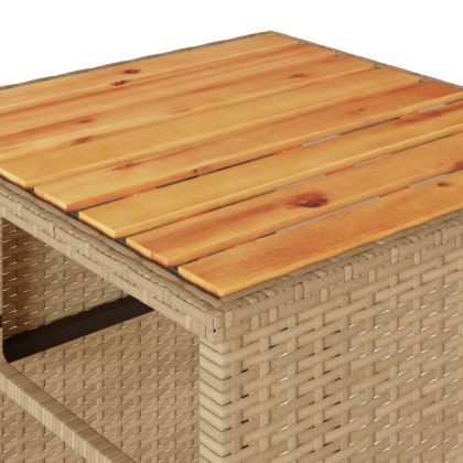 Бистро комплект с възглавници 3 части бежов полиратан