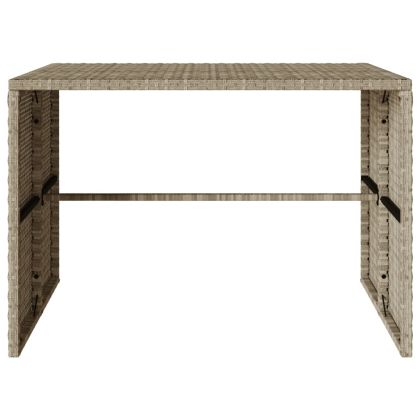 Градински трапезен комплект 3 части с възглавници светлосив