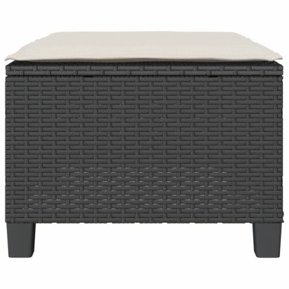 Бистро комплект с възглавници 3 части черен полиратан