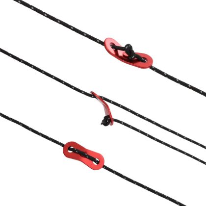 Опъващо въже за палатка с рефлекторни ленти и ключове 50 м 3 мм