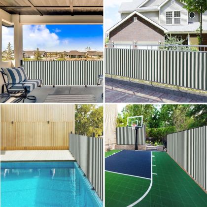 Засенчваща мрежа зелено и бяло 2x10 м HDPE 75 г/м²