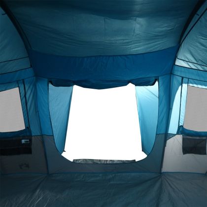 Семейна палатка, тунелна, 16-местна, синя, водоустойчива