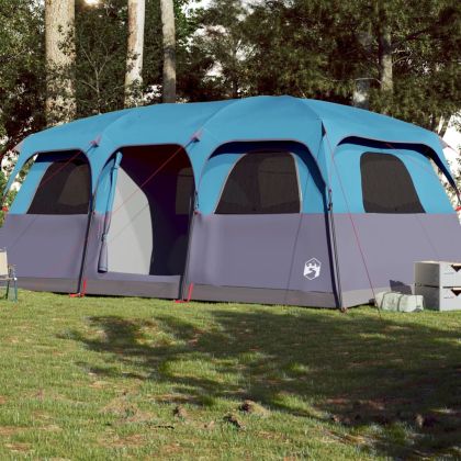 Семейна палатка кабина, 9-местна, синя, водоустойчива