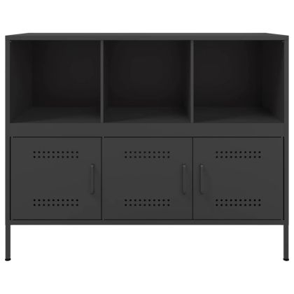 Бюфет, черен, 100,5x39x79 см, стомана