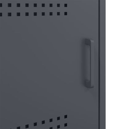 Нощни шкафчета, 2 бр, антрацит, 36x39x68 см, стомана