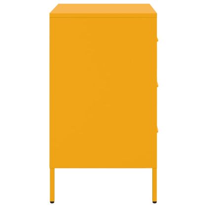 Нощно шкафче, горчица жълто, 36x39x68 см, стомана