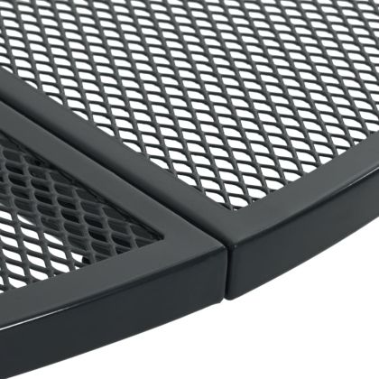 Градински столове, 5 части, антрацит, прахово боядисана стомана