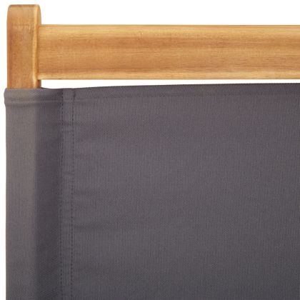 Градински столове, 2 бр, антрацит, акация масив и плат