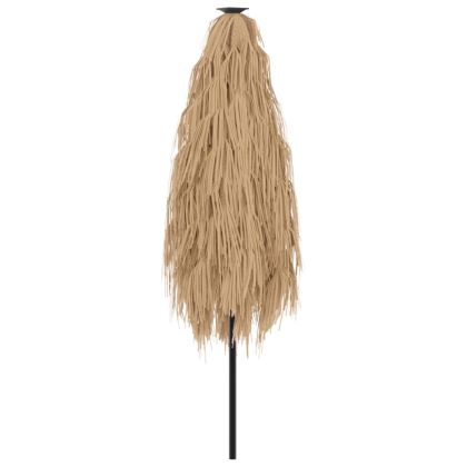 Градински чадър със стоманен прът, кафяв 288x288x225 см