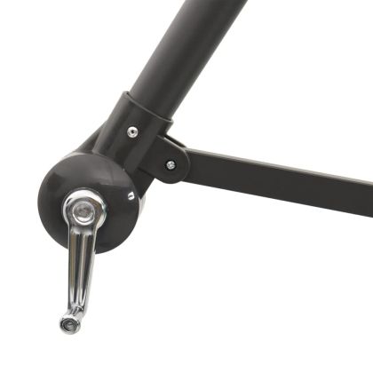 Градински чадър със стоманен прът, бял, 246x246x230 см