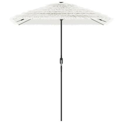 Градински чадър със стоманен прът, бял, 300x200x250 см