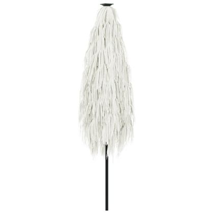 Градински чадър със стоманен прът, бял, 300x200x250 см