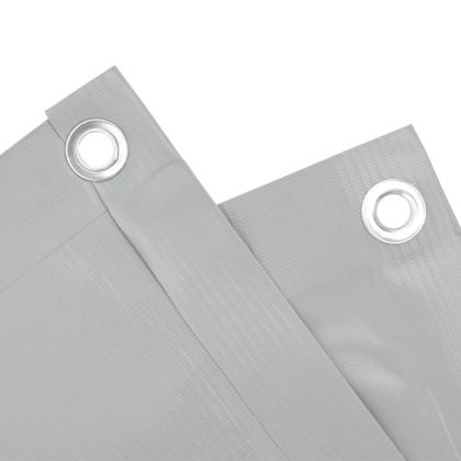 Параван за тераса, сив, 1000x75 см, PVC