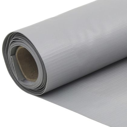 Параван за тераса, сив, 500x120 см, PVC