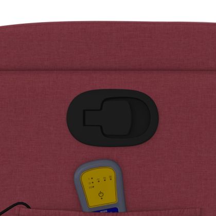 Масажен изправящ наклоняем стол, виненочервен, текстил