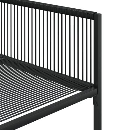 Градински трапезен комплект 13 части черен полиратан