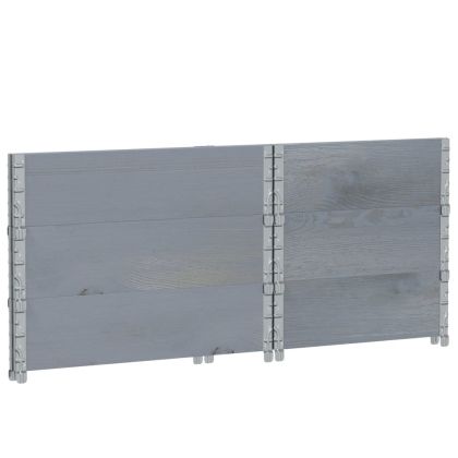 Палетни страници, сив, 3 бр, 80x60 см, борова дървесина масив