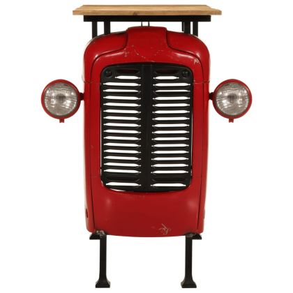 Бар комплект от 7 части, масивна мангова дървесина