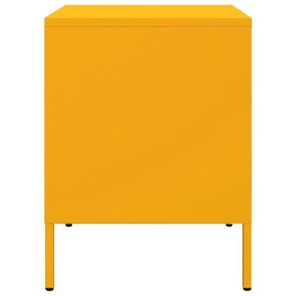 Нощни шкафчета 2 бр горчица жълто 36x39x50,5 см стомана