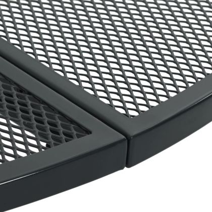 Стифиращи градински столове 3 части антрацит боядисана стомана