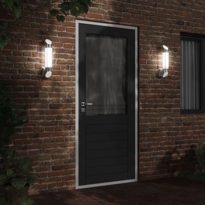 Външно стенно осветително тяло, сребрист, неръждаема стомана