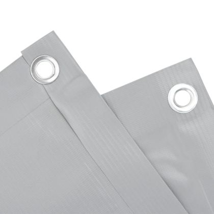 Параван за тераса, сив, 500x75 см, PVC