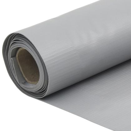 Параван за тераса, сив, 500x75 см, PVC