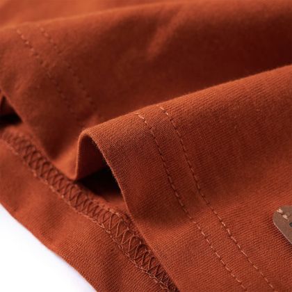 Детска тениска с дълъг ръкав, опушено оранжево, 92