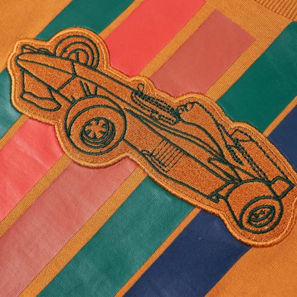 Детска тениска с дълъг ръкав, тъмна охра, 92