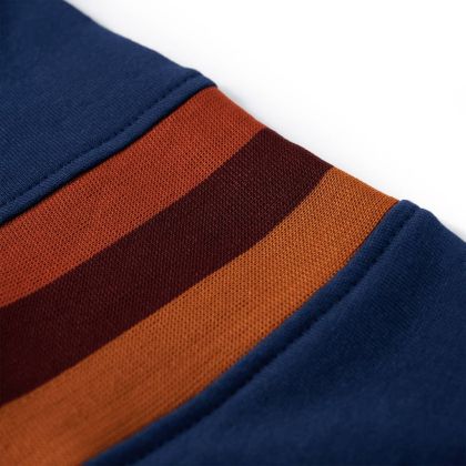 Детски суитшърт с качулка, тъмносин, 116