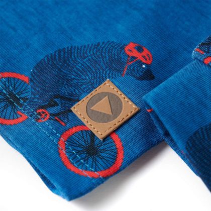 Детска пижама с дълъг ръкав, петролено, 116