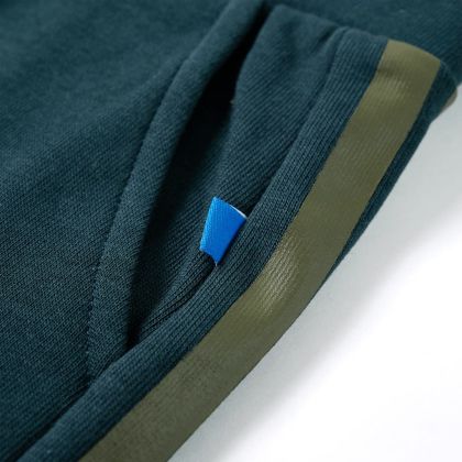 Детски спортен панталон с връв, зелен мъх, 140