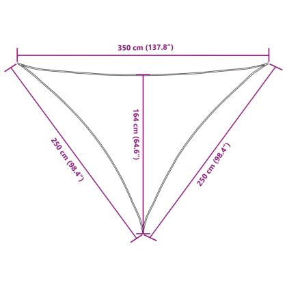 Платно-сенник, Оксфорд плат, триъгълно, 2,5x2,5x3,5 м, кремаво