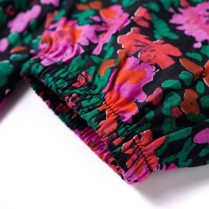 Детска рокля с дълъг ръкав, яркорозово, 104