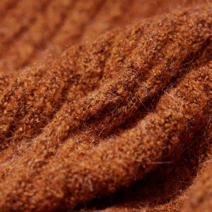 Детска жилетка, плетена, коняк, 128