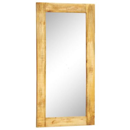 Огледало за стена с рамка от солидно дърво, правоъгълно, 120 х 60 см